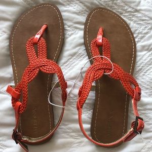 Orange sandals